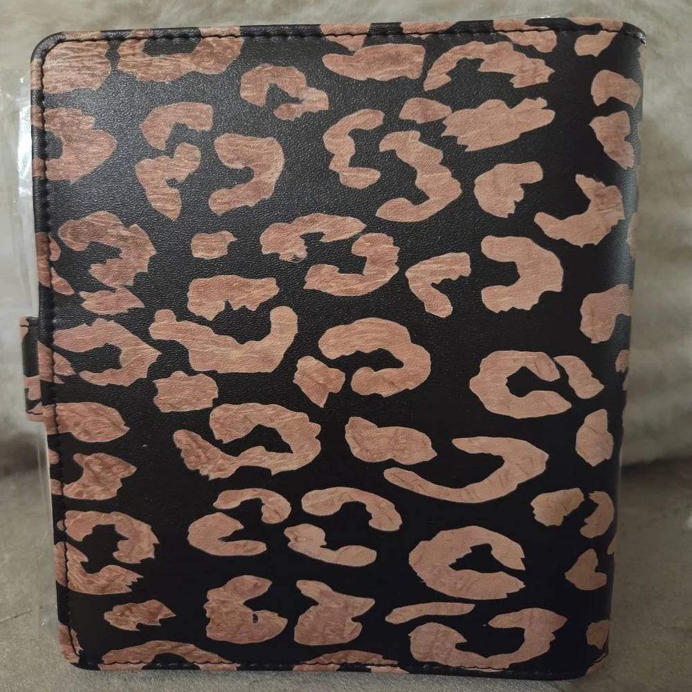 Unbranded Personal Budget Binder One Size Black Pink Leopard Print